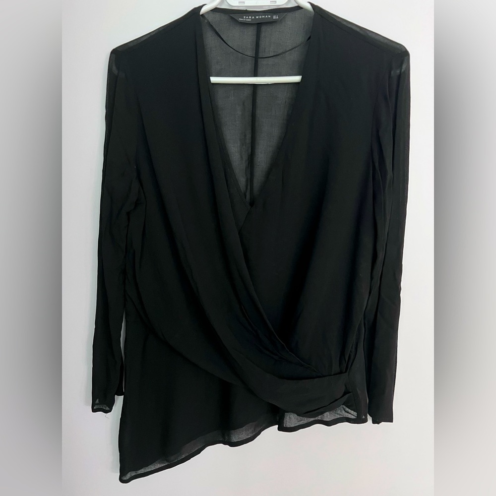 Black long sleeve Zara  top